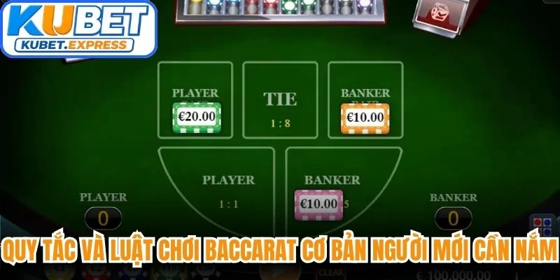 Quy tắc và luật chơi Baccarat cơ bản người mới cần nắm
